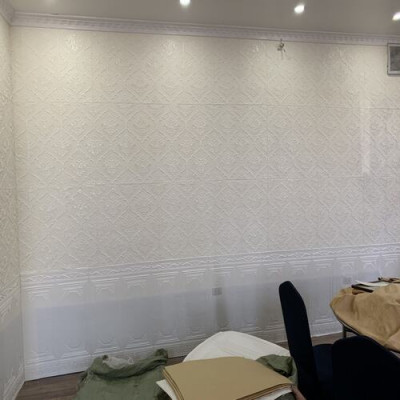 Bộ 5 Tấm Xốp Dán Tường Cổ Điển Hoa Sen 3D 70x70cm Siêu Đẹp, Sang Trọng