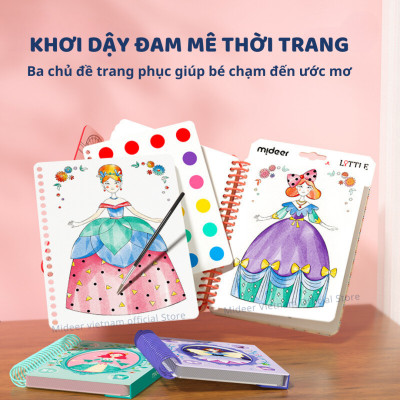 Đồ chơi thiết kế thời trang cho bé gái DIY 5 6 7 8 9 10 tuổi Mideer Little Designer