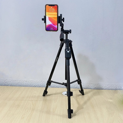 Chân đế tripod dùng cho điện thoại và máy ảnh 6218 - Có Remote chụp ảnh và túi đựng tiện lợi - Hàng chính hãng