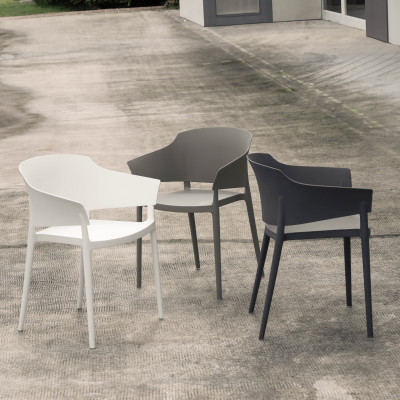 Ghế nhựa đúc, ghế sân vườn có tay vịn