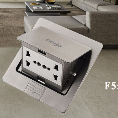 Bộ Ổ Cắm Âm Sàn DoBo Korea (Nắp mở có giảm tốc)