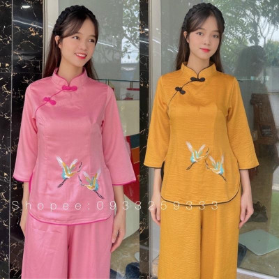 Đồ Lam Đi Chùa # Sẫm Lụa Hạt