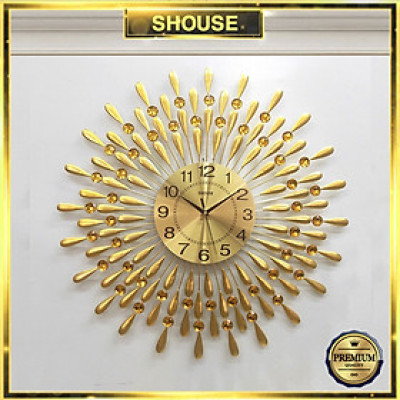 Đồng Hồ Treo Tường Trang Trí Nghệ Thuật Cao Cấp Shouse A30 hiện đại 3D kích cỡ lớn đẹp kim trôi treo phòng khách