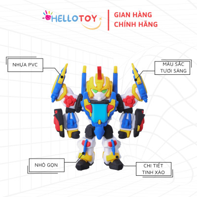 Đồ chơi Robot Little Zetcrewzer Hello Carbot HC-F-006SD - Mô hình nhựa PVC cho trẻ em trên 37 tháng tuổi - Hello Toy