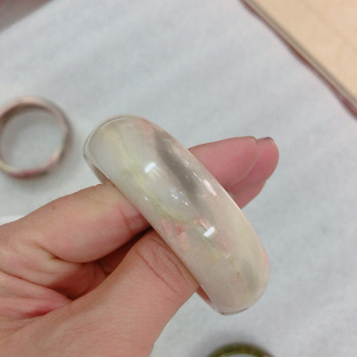 Vòng tay đá cẩm thạch ngọc màu thổ cẩm tự nhiên 100%cho tất cả các mệnh