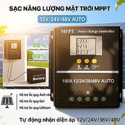 Bộ Điều Khiển Sạjc MPPT 80A Năng Lượng Mặt Trời – Mẫu Mới Thông Minh, Sạc Ổn Định, Tiết Kiệm Điện , đèn trang trí
