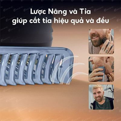 Máy cạo râu Philips Beard Trimmer 3000 Series BT3617/15 - Hàng chính hãng