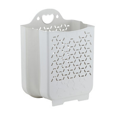 Giỏ Đựng Đồ Giặt Nhựa PP TABBY MàuTrắng W35.5xD25.5xH48 Cm|Index Living Mall|Nội Thất Thái Lan