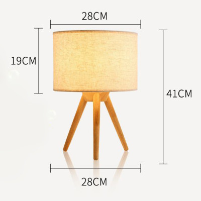 Đèn ngủ để bàn LN200 đế gỗ kèm bóng Led  3 chân  phong cách VINTAGE 