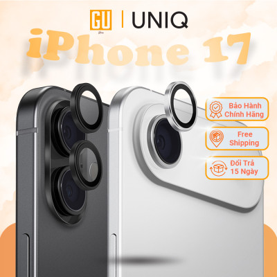 Kính Bảo Vệ Lens Camera Cho iPhone 17/ 17 Air UNIQ OPTIX ALUGUARD Khung Hợp Kim Nhôm Kính Cường Lực 9H Hàng Chính Hãng