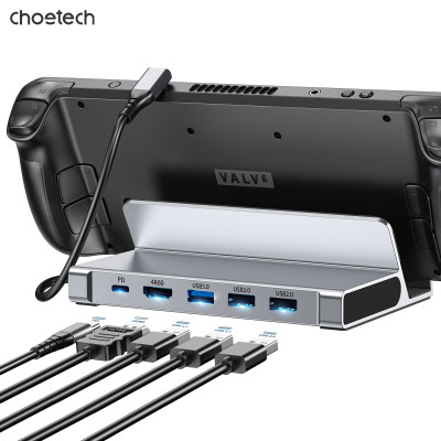 Bộ Hub chuyển đổi Choetech HUB-M77 5in1 Docking Station (HDMI 4K60Hz + USB*3 + PD100W)- Hàng chính hãng