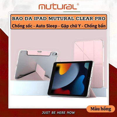 Bao da IPAD hiệu Mutural Clear Pro Cho IPAD Gen 11 A16 2025 / Gen 10 10.9 inch 2022 - Lưng PC trong suốt , viền TPU, - Hàng chính hãng
