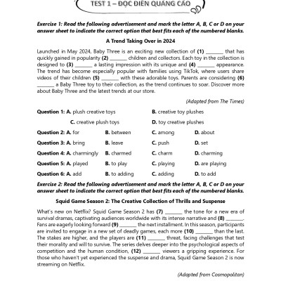 Sách - 1000 Câu Trắc Nghiệm Luyện Kỹ Năng Đọc Điền – Đọc Hiểu Môn Tiếng Anh - Cô Phạm Liễu
