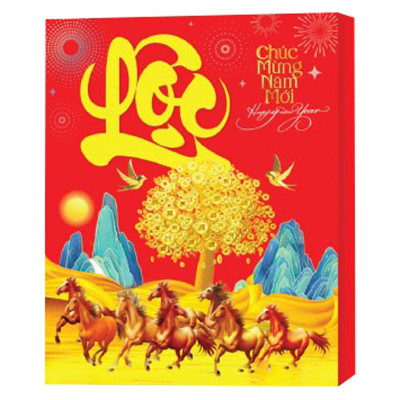 Lịch Bloc Siêu Cực Đại 2026 - Sắc Màu Thế Giới - Hạnh Phúc - Đại Việt Á DVA04A - Chữ Phúc