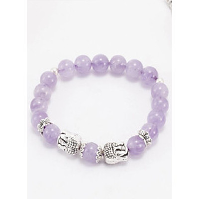 Vòng Đá Thạch Anh Tím Ngọc Phối Charm Bạc Ngọc Quý Gemstones