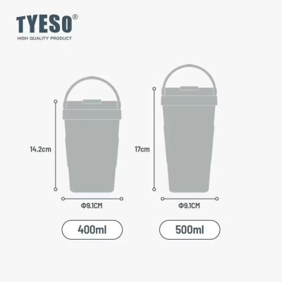 Cốc giữ nhiệt cao cấp cầm tay Tyeso TS-8804 dung tích 500ml - Hàng chính hãng