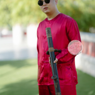 BIGSIZE BỘ BÀ BA NAM PHI BÓNG ĐỎ ĐÔ - Áo bà ba Cần Thơ