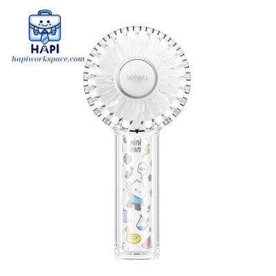 Quạt cầm tay hàng chính hãng WiWU Mini Fan Wi-FS012: Siêu nhỏ gọn, kiểu dáng dễ thương, có LED trang trí