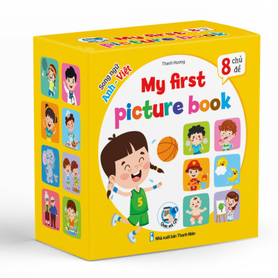 Bộ Sách - My First Picture Book 2 - Song Ngữ Anh Việt - Bìa Cứng 8 Chủ Đề Quét QR File Nghe