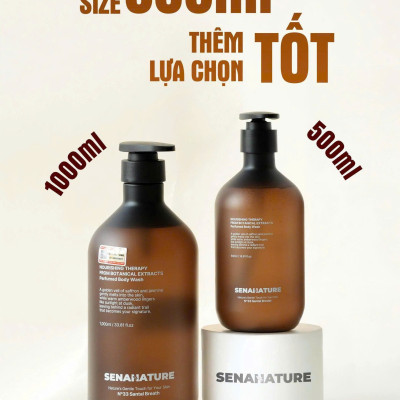(Tặng 3 nạ) Sữa tắm nước hoa SENANATURE NOURISHING THERAPY FROM BOTANICAL EXTRACTS Perfumed Body Wash 500ml