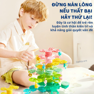 Đồ chơi cân bằng xếp hình khối hình hoa lá Mideer Educational Balance Blocks- Strack a Tree