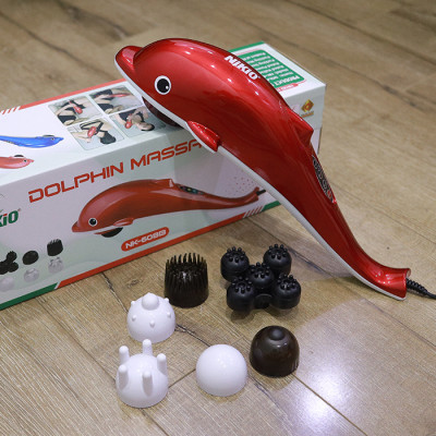 Máy mát xa cầm tay cá heo Nikio NK-608B - Điện tử, 6 đầu massage