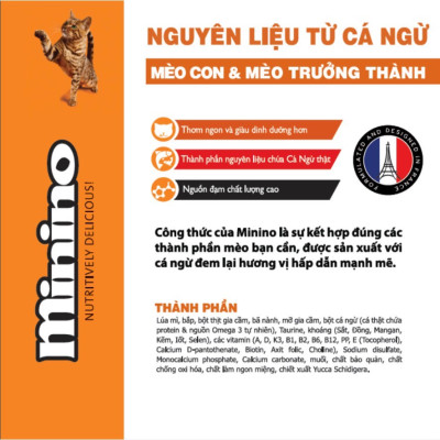  Thức ăn Mèo - Minino Yum / Minino Tuna / Minino Plus , Cá Hồi , Cá Ngừ , Hải Sản Đủ Loại