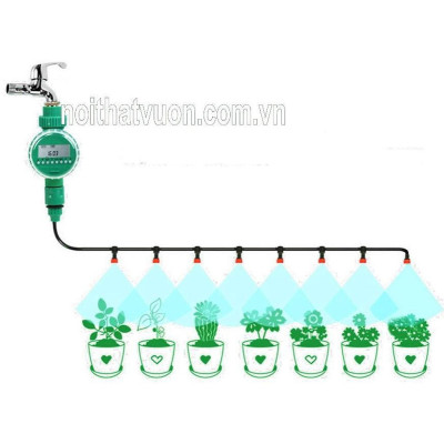 Hẹn giờ tưới - Đồng hồ hẹn giờ tưới cây tự động, chạy pin 1.5V