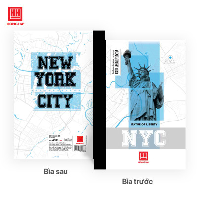 Sổ bìa bồi kẻ ngang B5 300 trang Hồng Hà Subject - 4536
