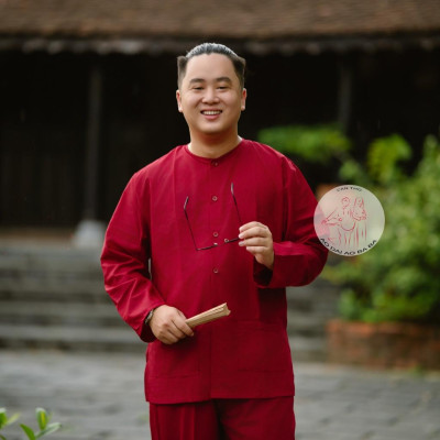 BIGSIZE Bộ áo bà nam truyền thống đỏ đô - Có bộ bà ba Bigsize- may sỉ bà ba toàn quốc - May bộ bà ba theo yêu cầu