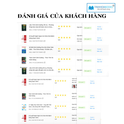 Combo 4 cuốn: Bí mật dinh dưỡng + Toàn cảnh dinh dưỡng + Liệu trình dinh dưỡng + Ăn lành sống mạnh