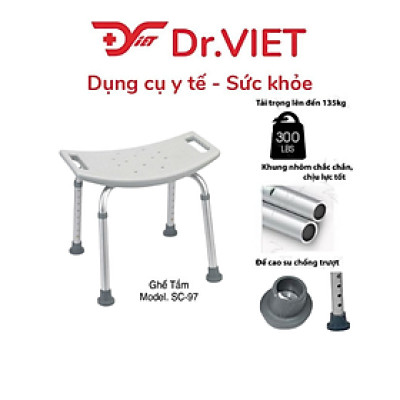 Ghế Tắm Người Già Lucass SC‑97 Khung Nhôm Nhẹ – Chống Trượt, An Toàn