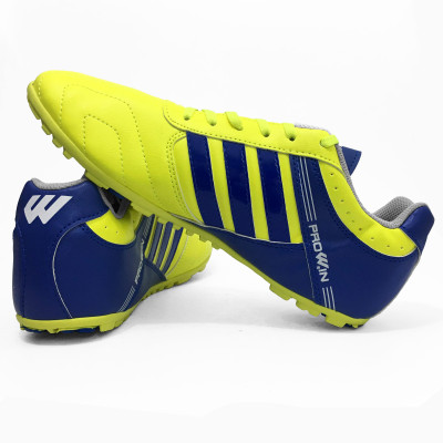 Giày Đá Bóng Sân Cỏ Nhân Tạo Prowin 3 Sọc Vàng Chanh - Chính Hãng