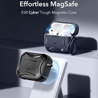 Bao Case cho Airpods Pro 3 (2025) ESR Cyber Tough Magentic Case - Hàng chính hãng