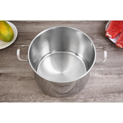 Nồi luộc gà inox 3 đáy nắp kính 28 cm Sunhouse SH28LG - Hàng Chính Hãng