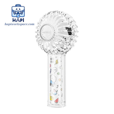 Quạt cầm tay hàng chính hãng WiWU Mini Fan Wi-FS012: Siêu nhỏ gọn, kiểu dáng dễ thương, có LED trang trí