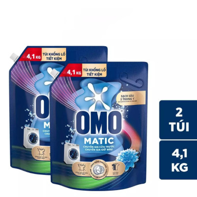 Combo 2 Túi Nước Giặt Omo Matic Bền Đẹp Bền Màu Cho Máy Giặt Cửa Trước 3.6KG