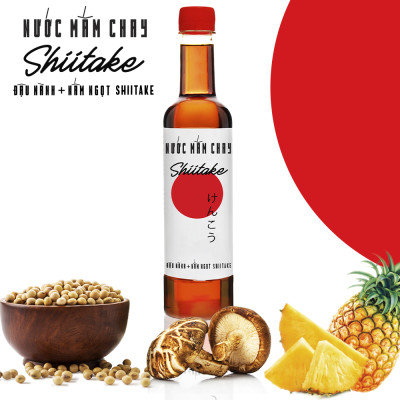 Đặc Sản Phan Thiết - Combo 3 Nước Tương Shiitake và 3 Nước Mắm Shiitake Chai Nhựa Cao Cấp 525Ml Từ Nấm Ngọt Shiitake Và Đậu Nành Nhật Bản