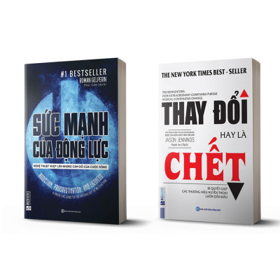 Combo Bộ 2 Cuốn Thay Đổi Cuộc Đời: Sức Mạnh Của Động Lực - Nghệ Thuật Vượt Lên Những Cám Dỗ Của Cuộc Sống + Thay Đổi Hay Là Chết- Bí Quyết Giúp Các Thương Hiệu Huyền Thoại Luôn Dẫn Đầu - MinhAnBooks