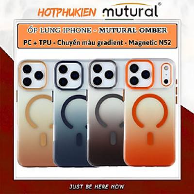 Ốp lưng nhám chống sốc đổi màu Gradient sạc từ tính không dây cho iPhone 17 Pro Max / 17 Pro hiệu Mutural Icesense - Thiết kế sang trong, Viền TPU đệm khí, mặt lưng PC chống ố vàng - Hàng nhập khẩu