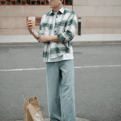 Áo sơ mi tay dài nam vải flannel Form Oversize - ROUTINE 10F25SHL002