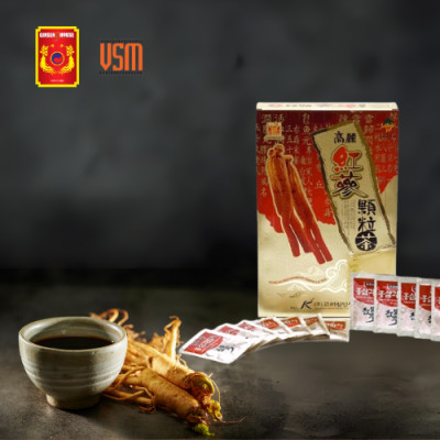 Trà Hồng Sâm Hạt Hàn Quốc Korean Red Ginseng Granule Tea - Ginseng House  (Hộp 100 gói) 