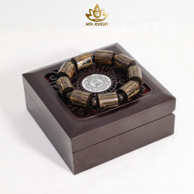 Vòng Tay Trầm Hương Trụ Trúc Sánh Chìm Tự Nhiên