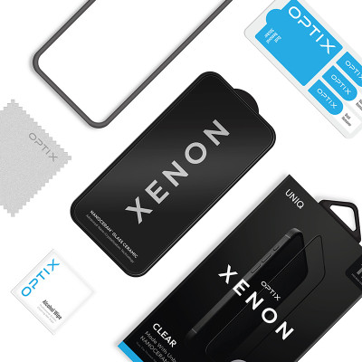 Kính Cường Lực Gốm Cho iPhone 17 Pro Max UNIQ OPTIX XENON CLEAR/ PRIVACY Nanoceram Ceramic Shield Siêu Cứng Làm Từ Gốm Hàng Chính Hãng