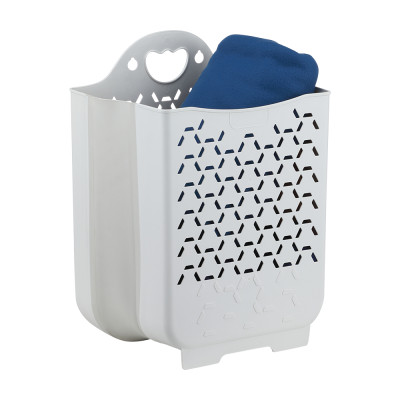 Giỏ Đựng Đồ Giặt Nhựa PP TABBY MàuTrắng W35.5xD25.5xH48 Cm|Index Living Mall|Nội Thất Thái Lan