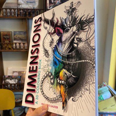 Sách - Dimensions: A 3D Colouring Book by François Gautier | Art & Design in English / Ngoại văn