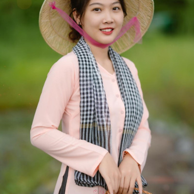 Bộ bà ba lụa hồng cam quần phi đen - Có bộ bà ba Bigsize- may sỉ bà ba toàn quốc - May bộ bà ba theo yêu cầu