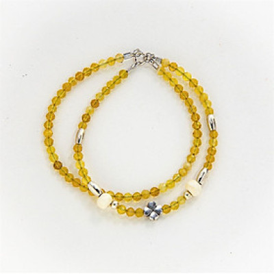 Vòng phong thủy Thạch anh vàng (Citrine) thiên nhiên  VT087