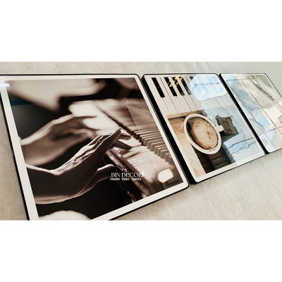 (ẢNH THẬT) Tranh treo tường âm nhạc 33 trang trí decor phòng học âm nhạc kèm đinh