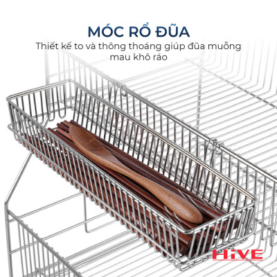 Giá úp chén bát HiVE SB 2 tầng
